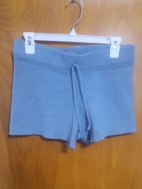 Cozy Blue Terry Knit Women's Shorts